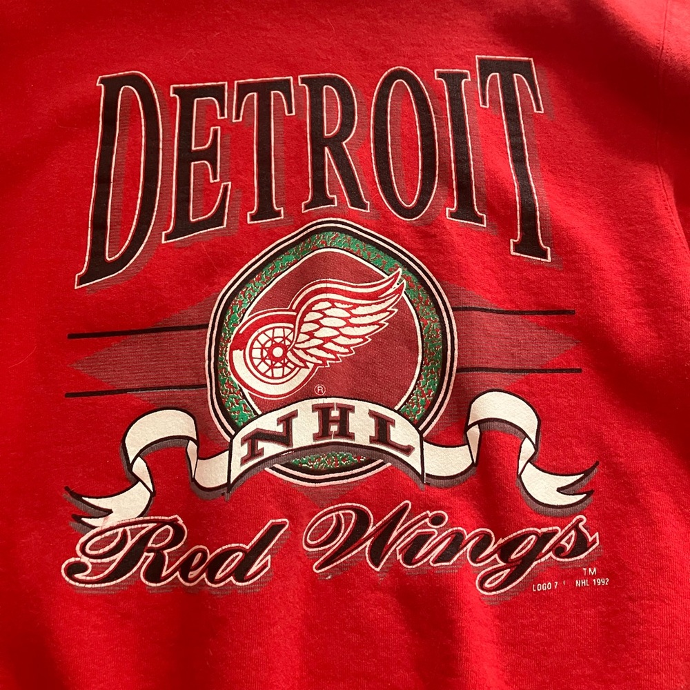 ❤️Vintage 1990s Red Wings Championship Crewneck Sweatshirt - Picture 2 of 3